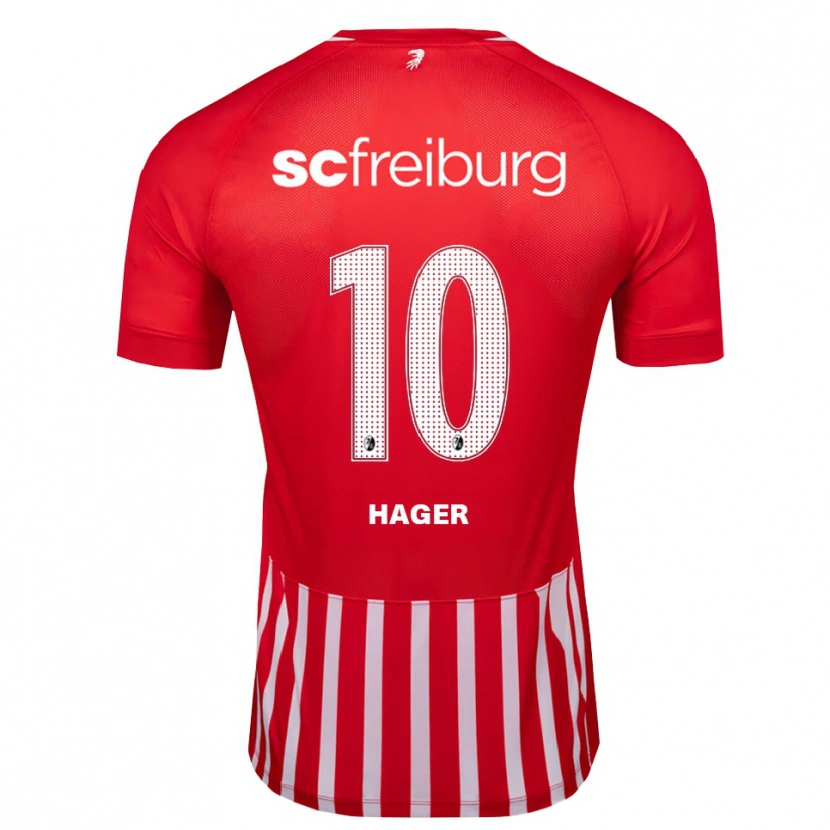 Danxen Bambino Maglia Marc Hager #10 Rosso Bianco Nero Kit Gara Home 2026/27 Maglietta