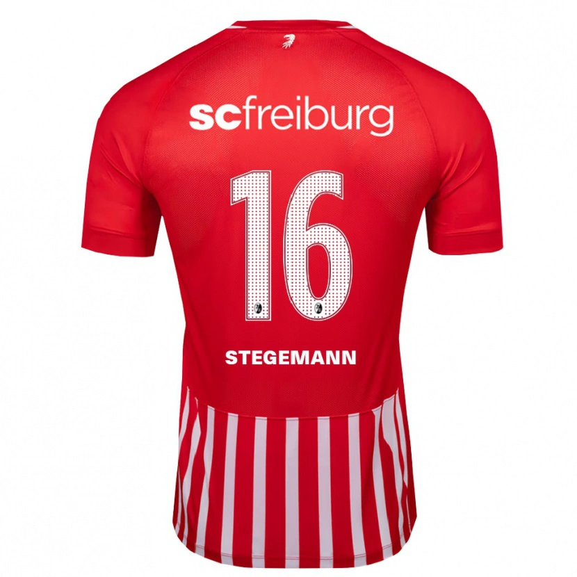 Danxen Bambino Maglia Greta Stegemann #16 Rosso Bianco Nero Kit Gara Home 2026/27 Maglietta