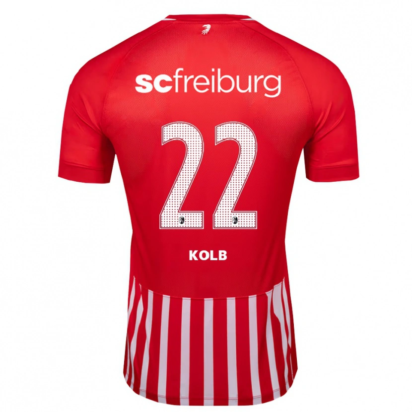 Danxen Bambino Maglia Lisa Kolb #22 Rosso Bianco Nero Kit Gara Home 2026/27 Maglietta