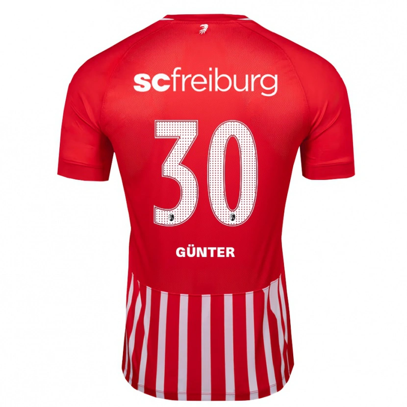 Danxen Bambino Maglia Christian Günter #30 Rosso Bianco Nero Kit Gara Home 2026/27 Maglietta