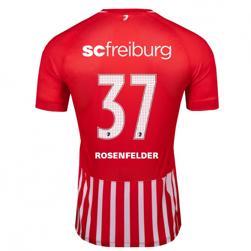 Danxen Bambino Maglia Max Rosenfelder #37 Rosso Bianco Nero Kit Gara Home 2026/27 Maglietta