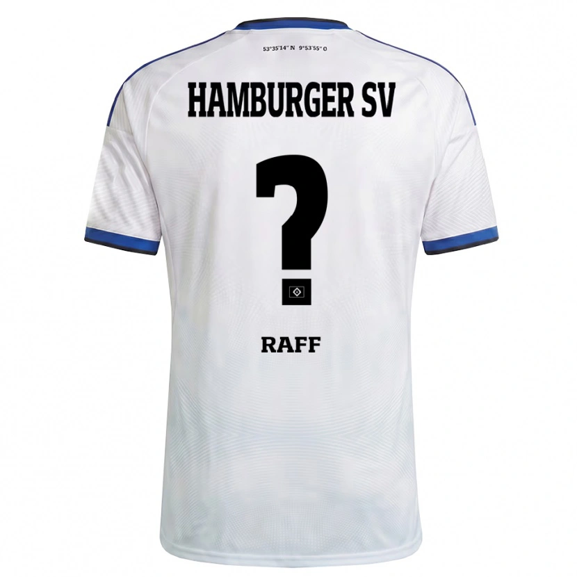 Danxen Bambino Maglia Dennis Raff #0 Bianco Nero Blu Kit Gara Home 2026/27 Maglietta