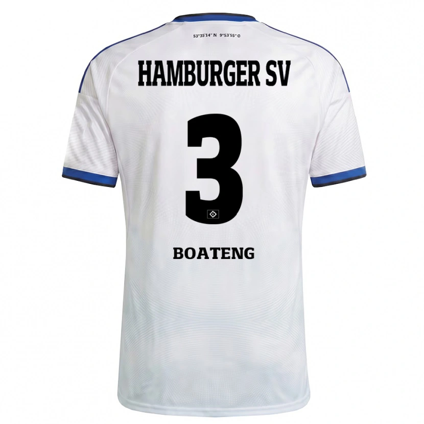 Danxen Bambino Maglia Enock Boateng #3 Bianco Nero Blu Kit Gara Home 2026/27 Maglietta