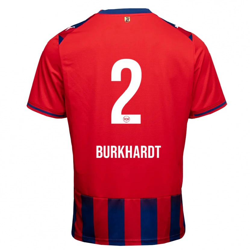 Danxen Bambino Maglia Hannes Burkhardt #2 Blu Reale Bianco Rosso Kit Gara Home 2026/27 Maglietta