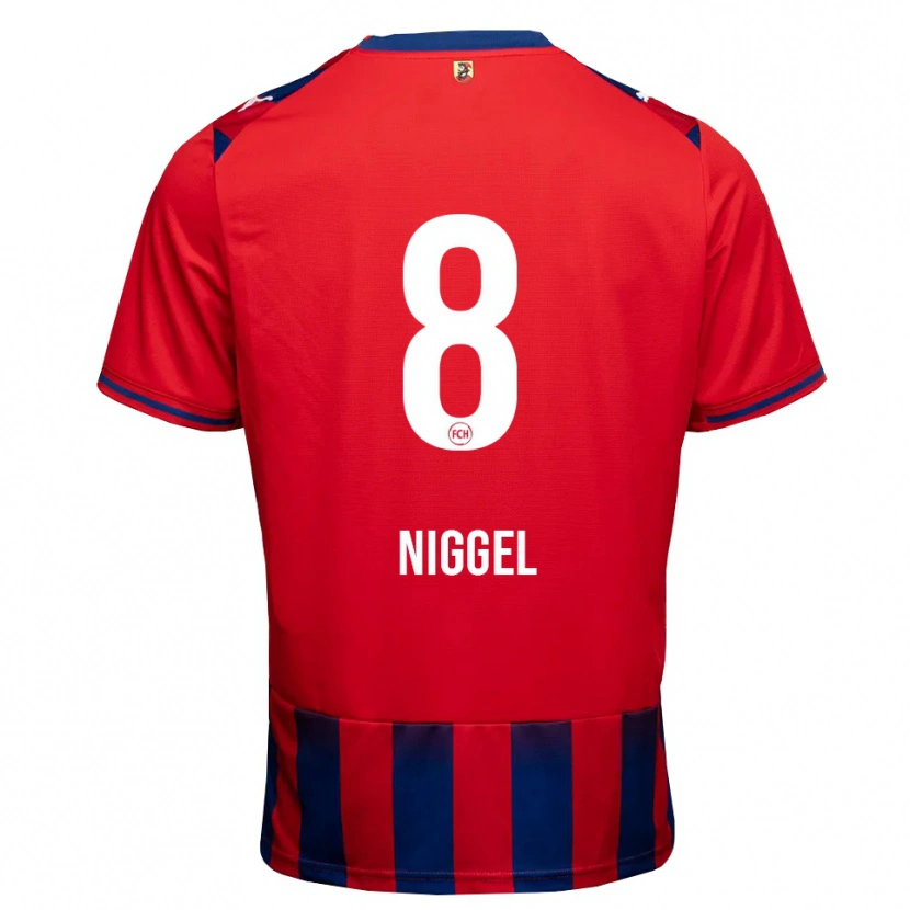 Danxen Bambino Maglia Henrik Niggel #8 Blu Reale Bianco Rosso Kit Gara Home 2026/27 Maglietta