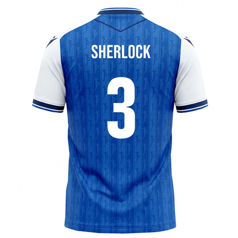 Danxen Bambino Maglia Finn Sherlock #3 Blu Reale Bianco Kit Gara Home 2026/27 Maglietta