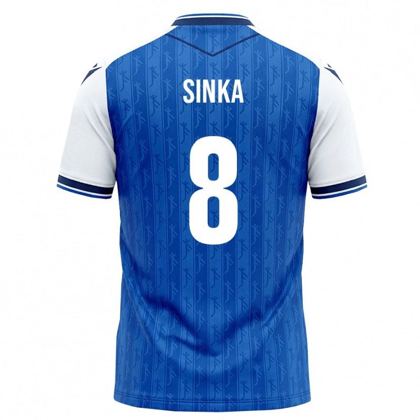 Danxen Bambino Maglia Napsugár Sinka #8 Blu Reale Bianco Kit Gara Home 2026/27 Maglietta