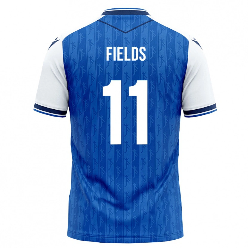 Danxen Bambino Maglia Jykese Fields #11 Blu Reale Bianco Kit Gara Home 2026/27 Maglietta