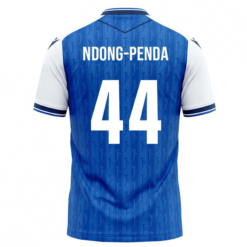Danxen Bambino Maglia Maxime Ndong-Penda #44 Blu Reale Bianco Kit Gara Home 2026/27 Maglietta