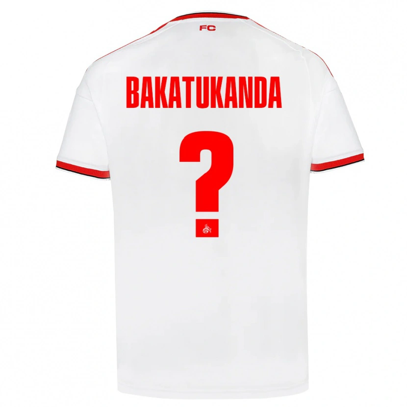 Danxen Bambino Maglia Elias Bakatukanda #0 Bianco Rosso Nero Kit Gara Home 2026/27 Maglietta