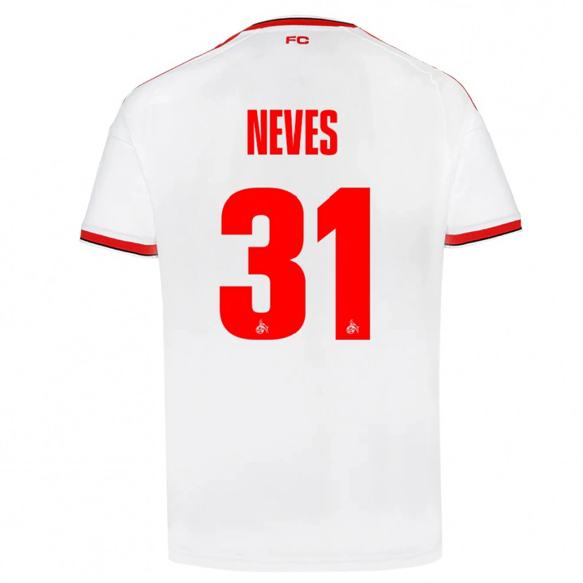 Danxen Bambino Maglia Gil Neves #31 Bianco Rosso Nero Kit Gara Home 2026/27 Maglietta
