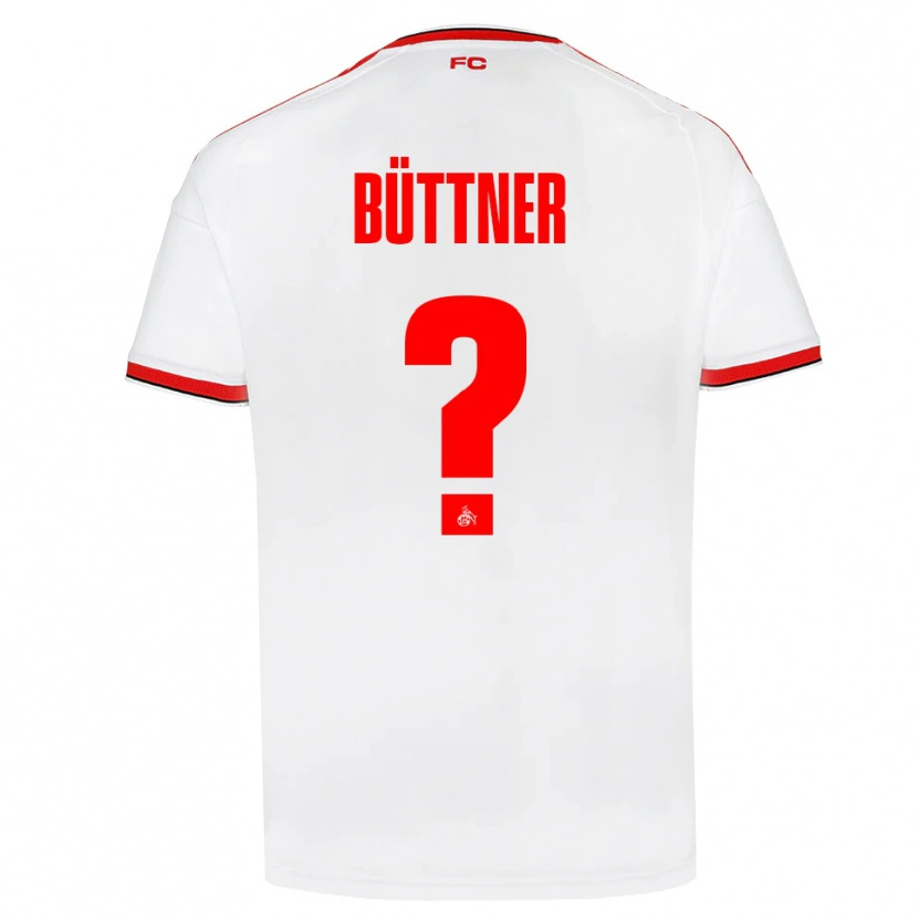 Danxen Bambino Maglia Lasse Büttner #0 Bianco Rosso Nero Kit Gara Home 2026/27 Maglietta