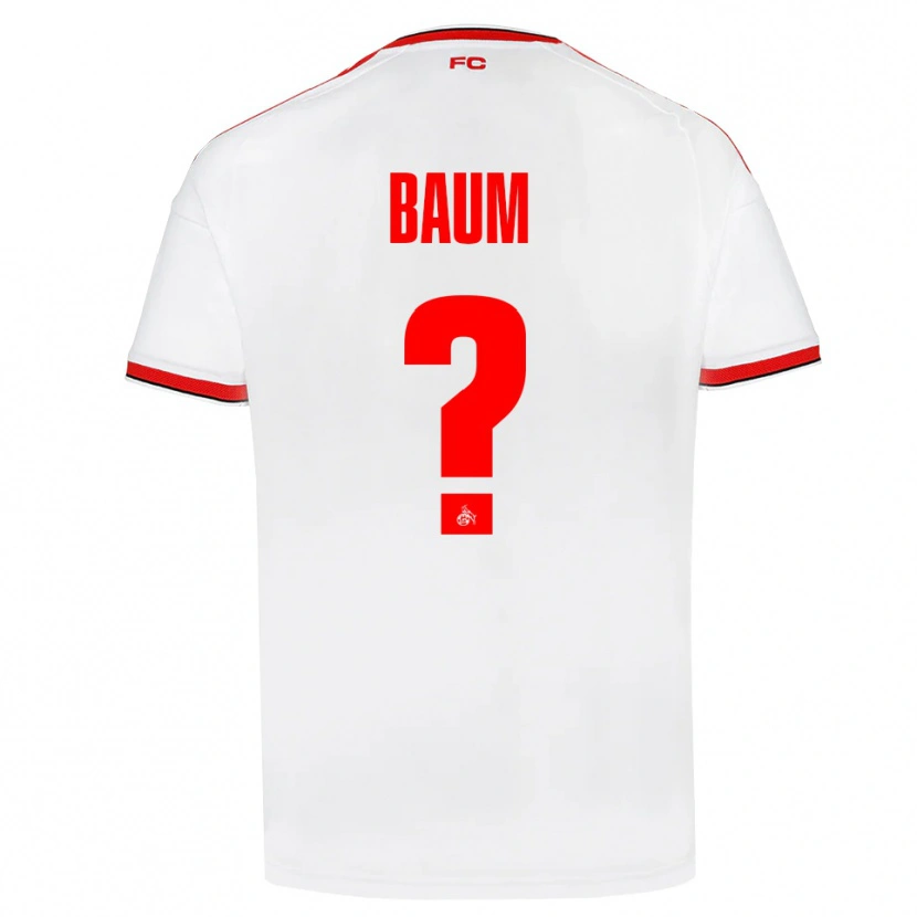 Danxen Bambino Maglia Julius Baum #0 Bianco Rosso Nero Kit Gara Home 2026/27 Maglietta