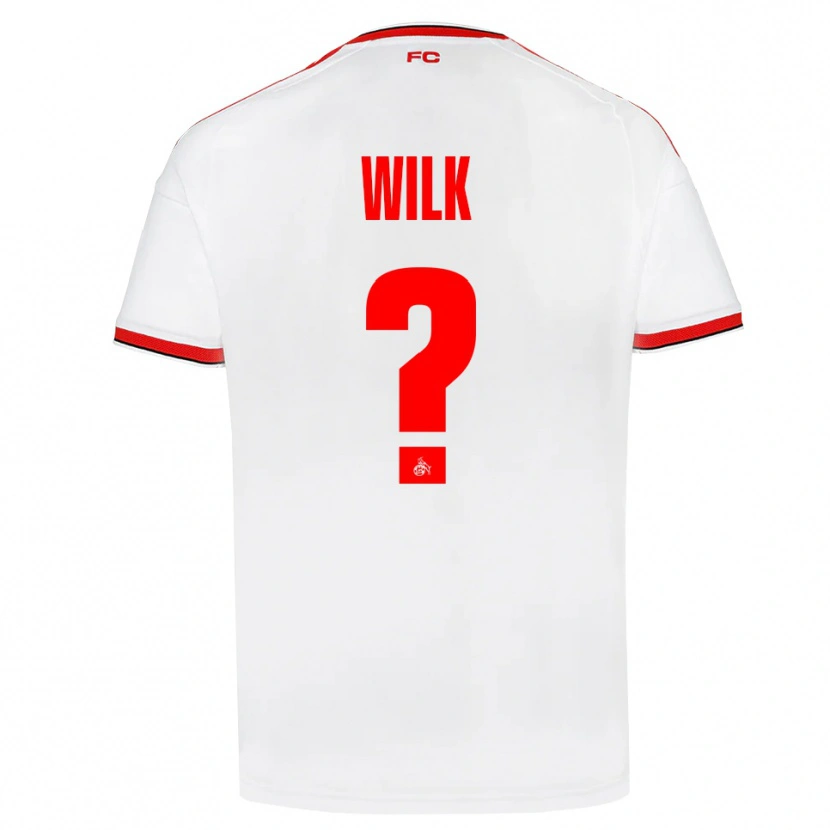 Danxen Bambino Maglia Emil Wilk #0 Bianco Rosso Nero Kit Gara Home 2026/27 Maglietta