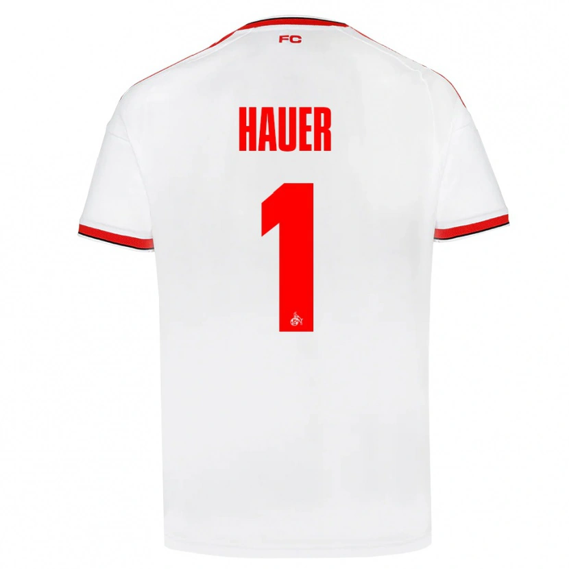 Danxen Bambino Maglia Luis Hauer #1 Bianco Rosso Nero Kit Gara Home 2026/27 Maglietta