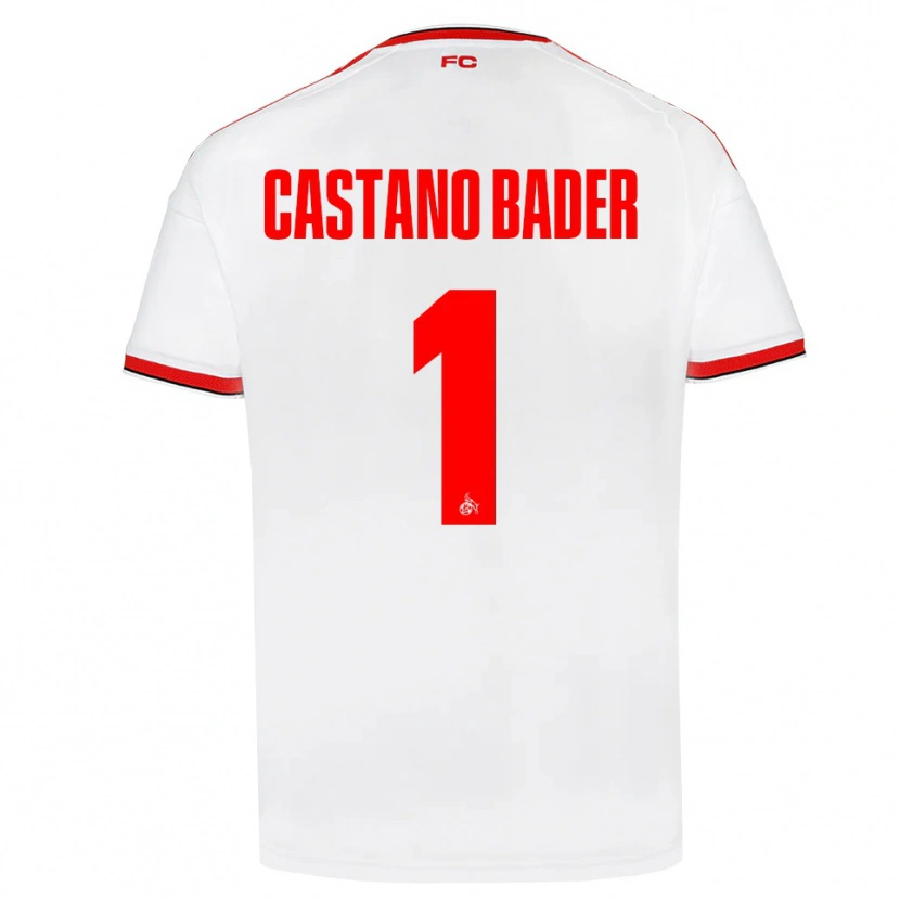 Danxen Bambino Maglia Simeon Castano Bader #1 Bianco Rosso Nero Kit Gara Home 2026/27 Maglietta