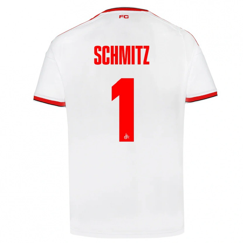 Danxen Bambino Maglia Lisa Schmitz #1 Bianco Rosso Nero Kit Gara Home 2026/27 Maglietta