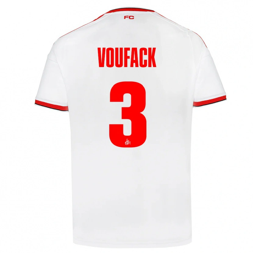 Danxen Bambino Maglia Lionel Voufack #3 Bianco Rosso Nero Kit Gara Home 2026/27 Maglietta
