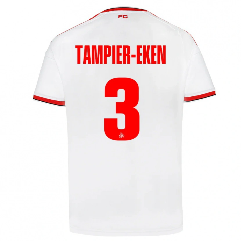 Danxen Bambino Maglia Pierre Tampier-Eken #3 Bianco Rosso Nero Kit Gara Home 2026/27 Maglietta