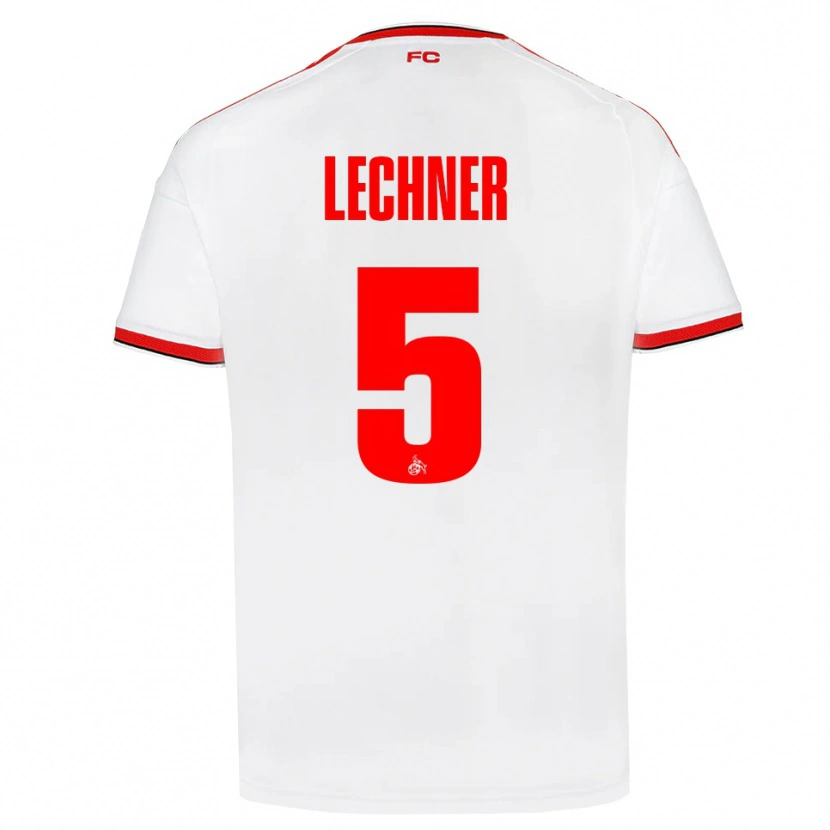 Danxen Bambino Maglia Luca Lechner #5 Bianco Rosso Nero Kit Gara Home 2026/27 Maglietta