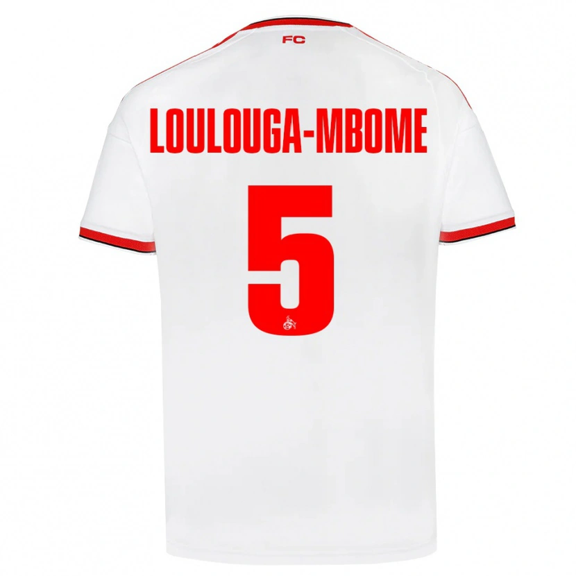 Danxen Bambino Maglia Pascal Loulouga-Mbome #5 Bianco Rosso Nero Kit Gara Home 2026/27 Maglietta