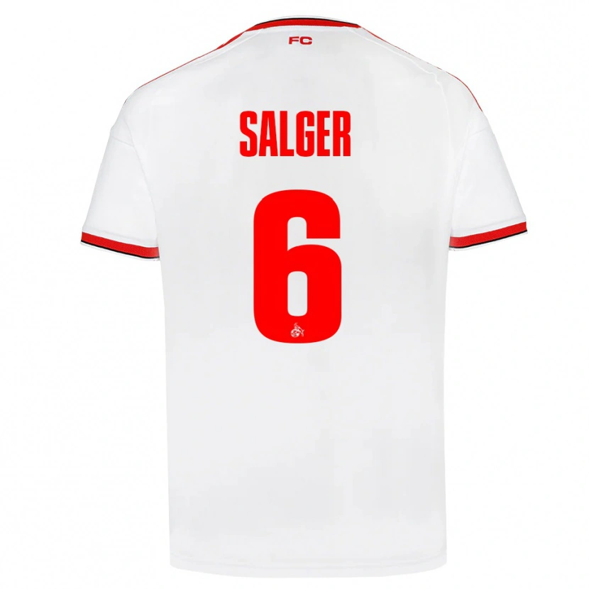 Danxen Bambino Maglia Stephan Salger #6 Bianco Rosso Nero Kit Gara Home 2026/27 Maglietta