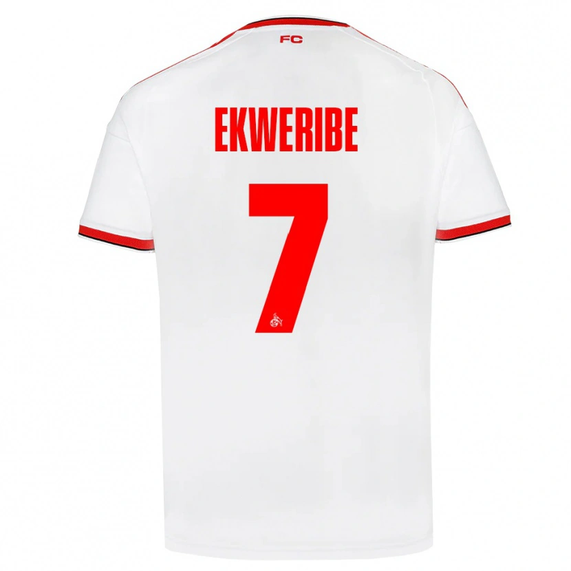 Danxen Bambino Maglia Kevin Ekweribe #7 Bianco Rosso Nero Kit Gara Home 2026/27 Maglietta