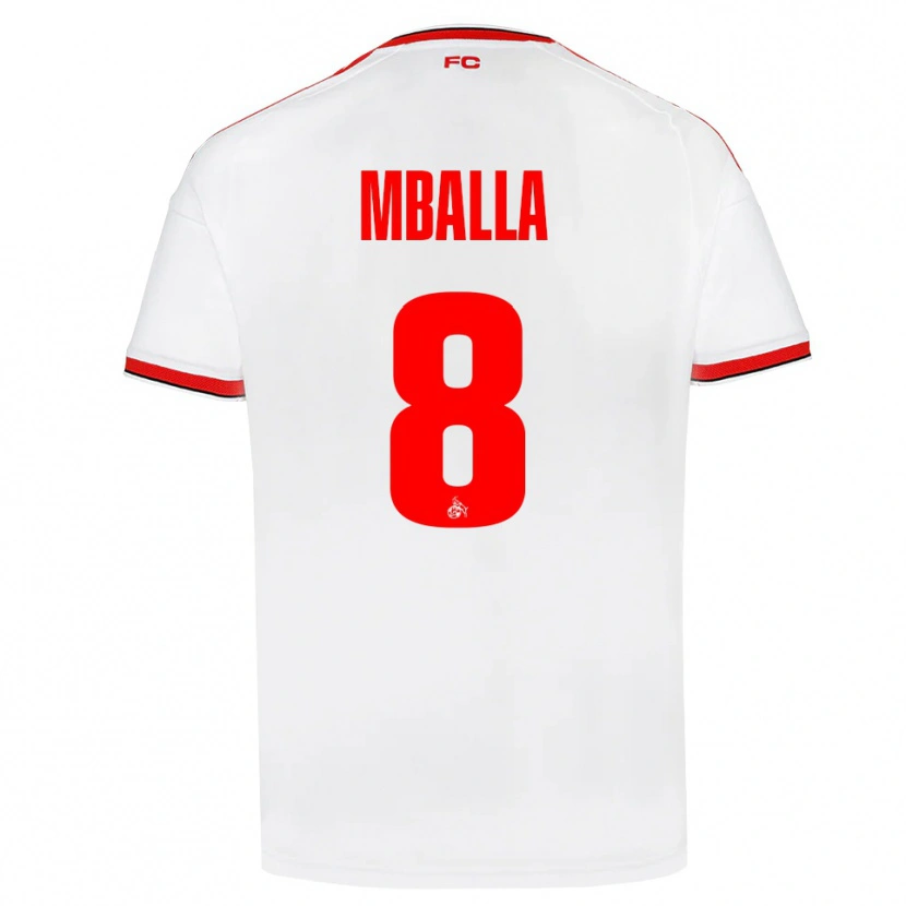 Danxen Bambino Maglia Loiks Mballa #8 Bianco Rosso Nero Kit Gara Home 2026/27 Maglietta