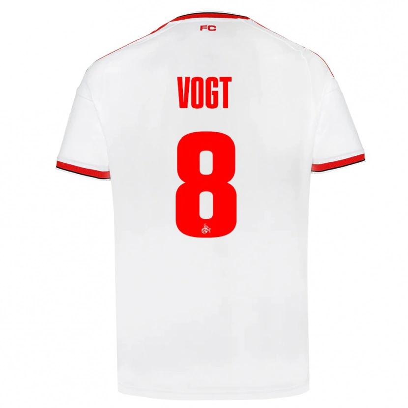 Danxen Bambino Maglia Laura Vogt #8 Bianco Rosso Nero Kit Gara Home 2026/27 Maglietta