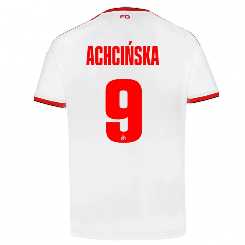 Danxen Bambino Maglia Adriana Achcińska #9 Bianco Rosso Nero Kit Gara Home 2026/27 Maglietta
