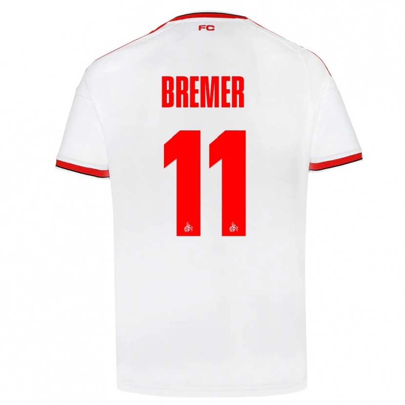 Danxen Bambino Maglia Pauline Bremer #11 Bianco Rosso Nero Kit Gara Home 2026/27 Maglietta