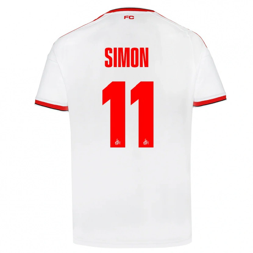 Danxen Bambino Maglia Josias Simon #11 Bianco Rosso Nero Kit Gara Home 2026/27 Maglietta