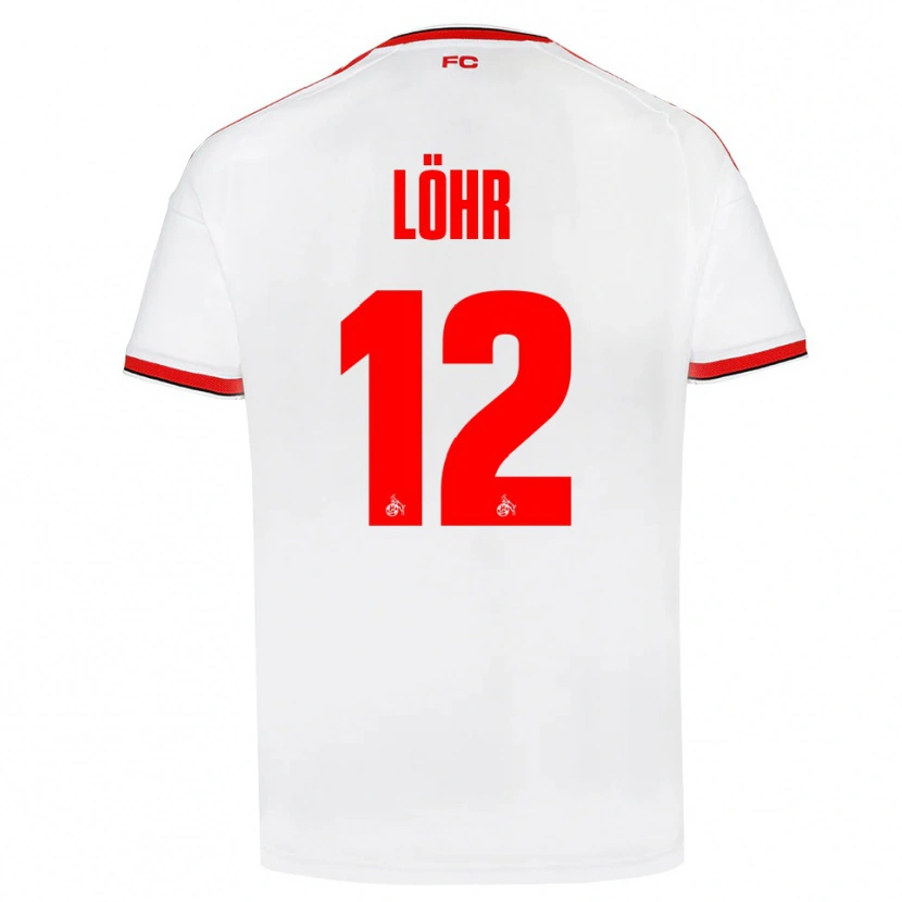 Danxen Bambino Maglia Max Löhr #12 Bianco Rosso Nero Kit Gara Home 2026/27 Maglietta