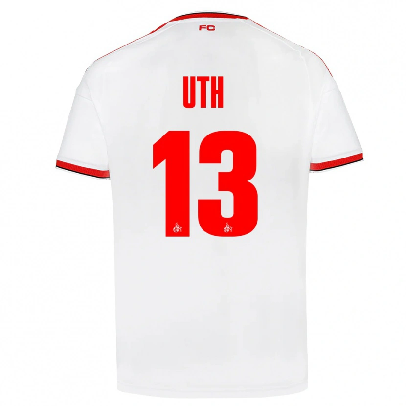 Danxen Bambino Maglia Mark Uth #13 Bianco Rosso Nero Kit Gara Home 2026/27 Maglietta