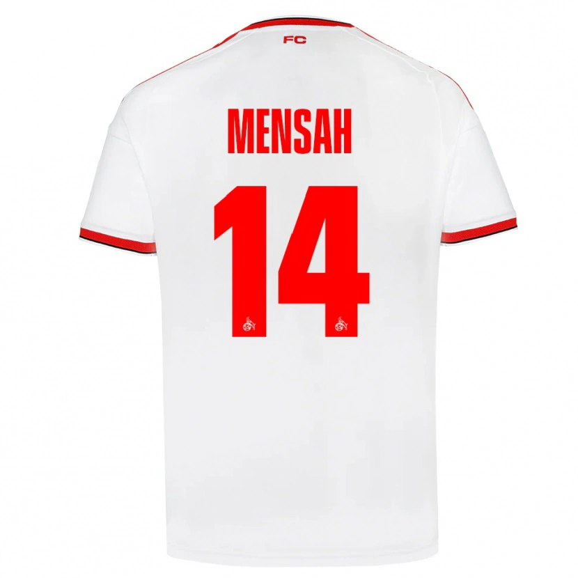 Danxen Bambino Maglia Gideon Mensah #14 Bianco Rosso Nero Kit Gara Home 2026/27 Maglietta