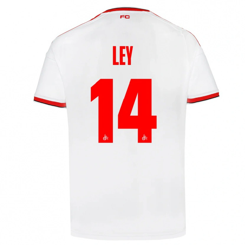 Danxen Bambino Maglia Benjamin Ley #14 Bianco Rosso Nero Kit Gara Home 2026/27 Maglietta
