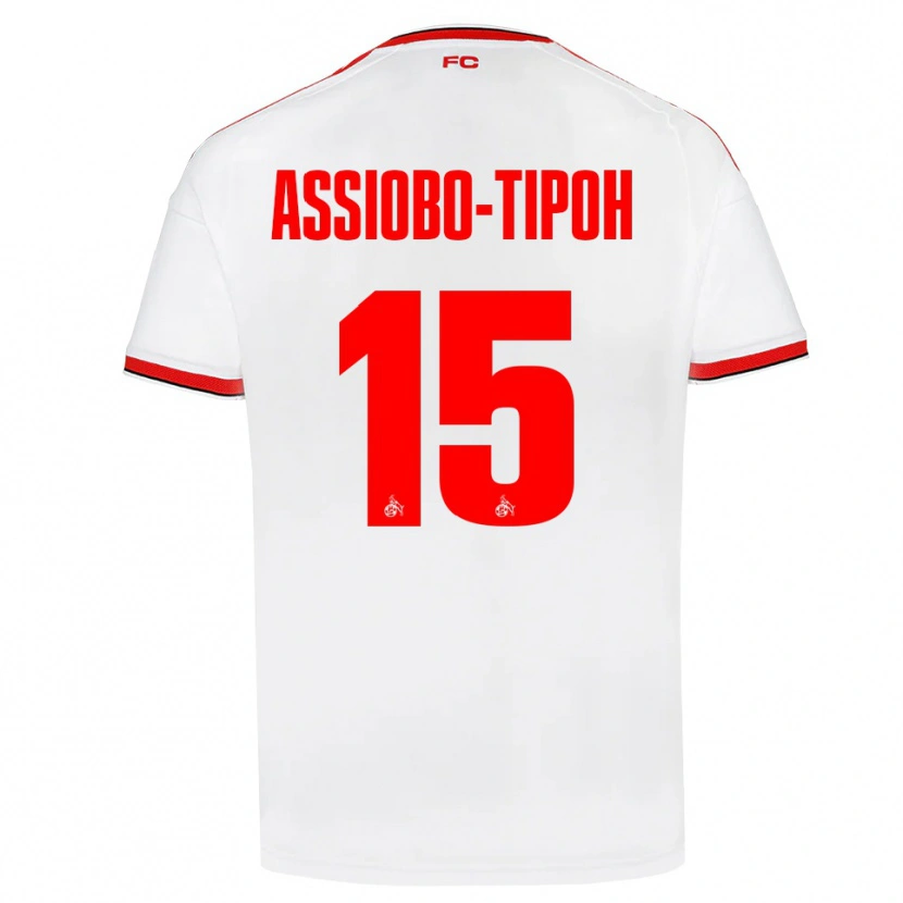 Danxen Bambino Maglia Elfried Assiobo-Tipoh #15 Bianco Rosso Nero Kit Gara Home 2026/27 Maglietta