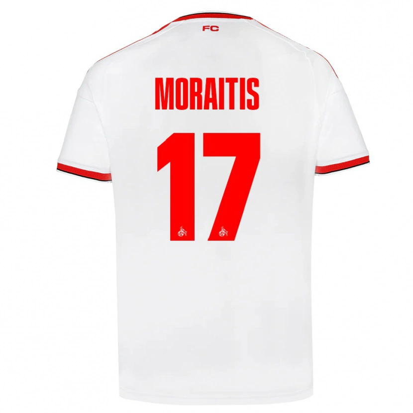 Danxen Bambino Maglia Victor Moraitis #17 Bianco Rosso Nero Kit Gara Home 2026/27 Maglietta