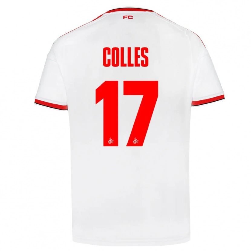 Danxen Bambino Maglia Jan Colles #17 Bianco Rosso Nero Kit Gara Home 2026/27 Maglietta