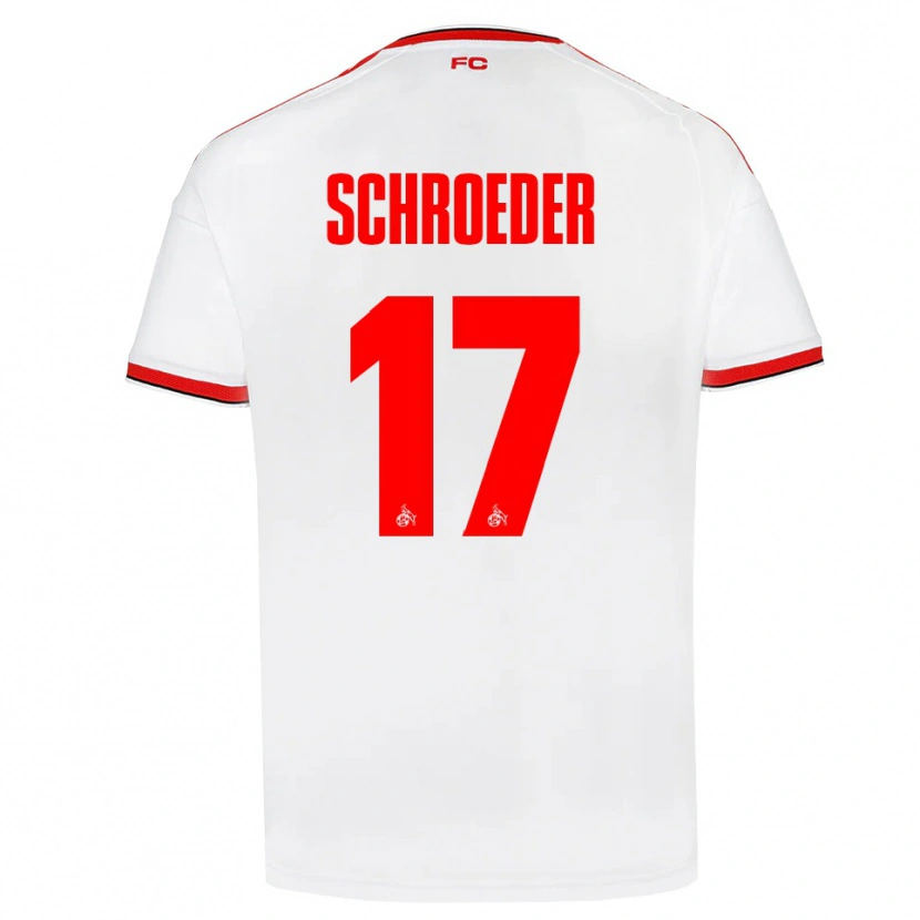 Danxen Bambino Maglia Alexander Schroeder #17 Bianco Rosso Nero Kit Gara Home 2026/27 Maglietta