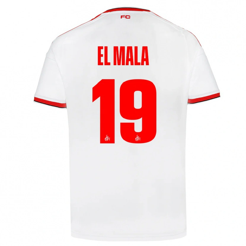 Danxen Bambino Maglia Malek El Mala #19 Bianco Rosso Nero Kit Gara Home 2026/27 Maglietta