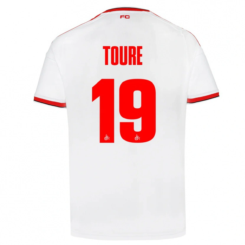 Danxen Bambino Maglia Safyan Toure #19 Bianco Rosso Nero Kit Gara Home 2026/27 Maglietta