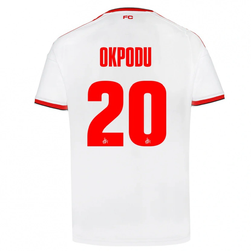 Danxen Bambino Maglia David Okpodu #20 Bianco Rosso Nero Kit Gara Home 2026/27 Maglietta