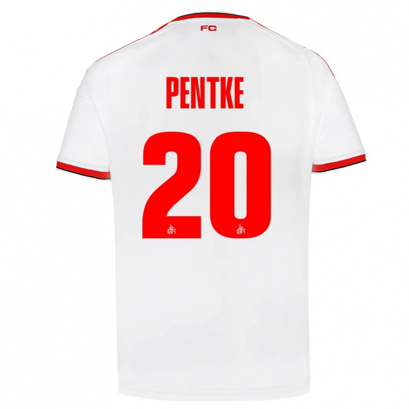 Danxen Bambino Maglia Philipp Pentke #20 Bianco Rosso Nero Kit Gara Home 2026/27 Maglietta