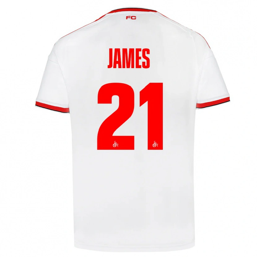 Danxen Bambino Maglia Martin James #21 Bianco Rosso Nero Kit Gara Home 2026/27 Maglietta