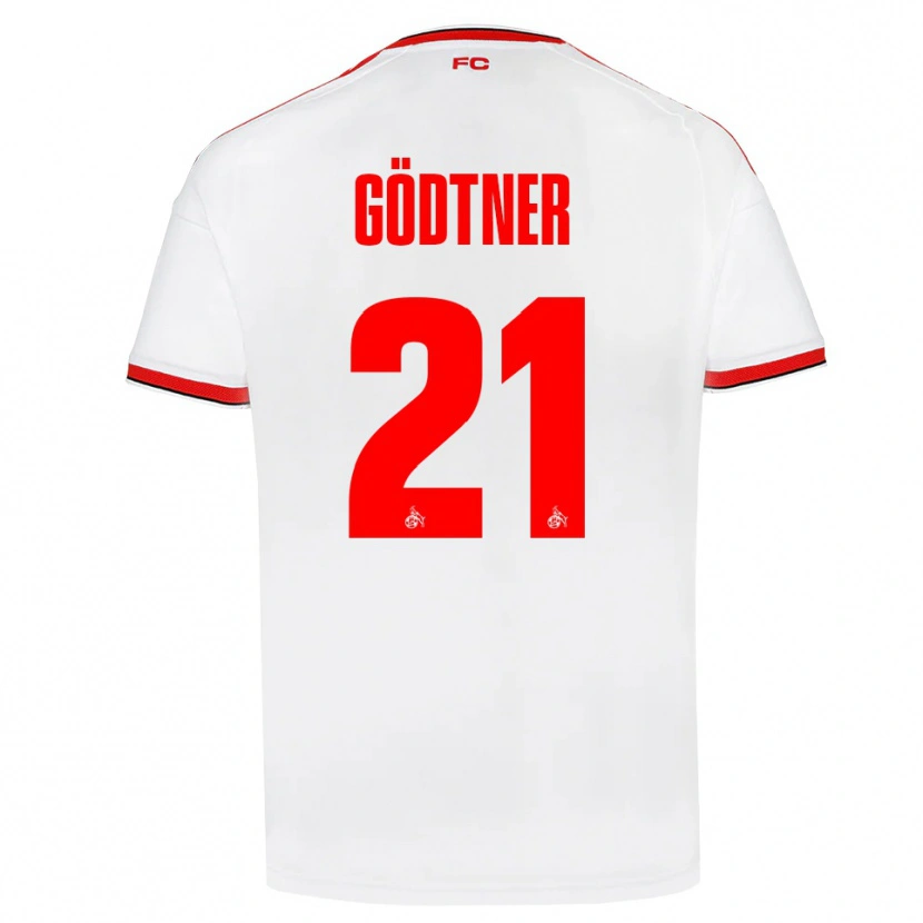 Danxen Bambino Maglia Matteo Gödtner #21 Bianco Rosso Nero Kit Gara Home 2026/27 Maglietta