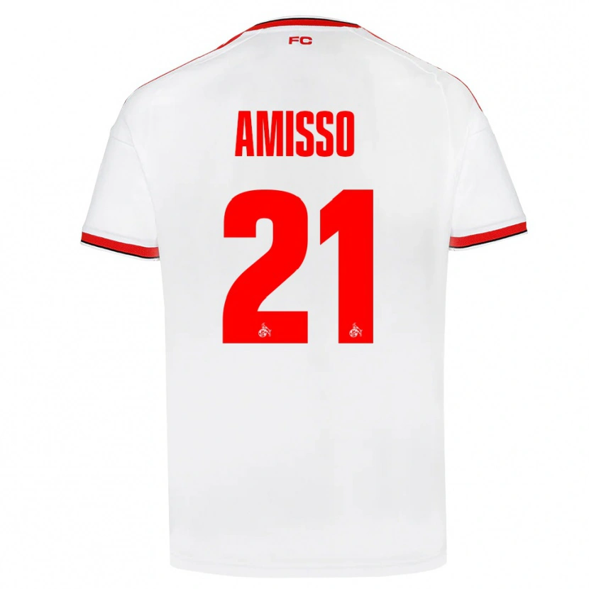 Danxen Bambino Maglia Gabriel Amisso #21 Bianco Rosso Nero Kit Gara Home 2026/27 Maglietta