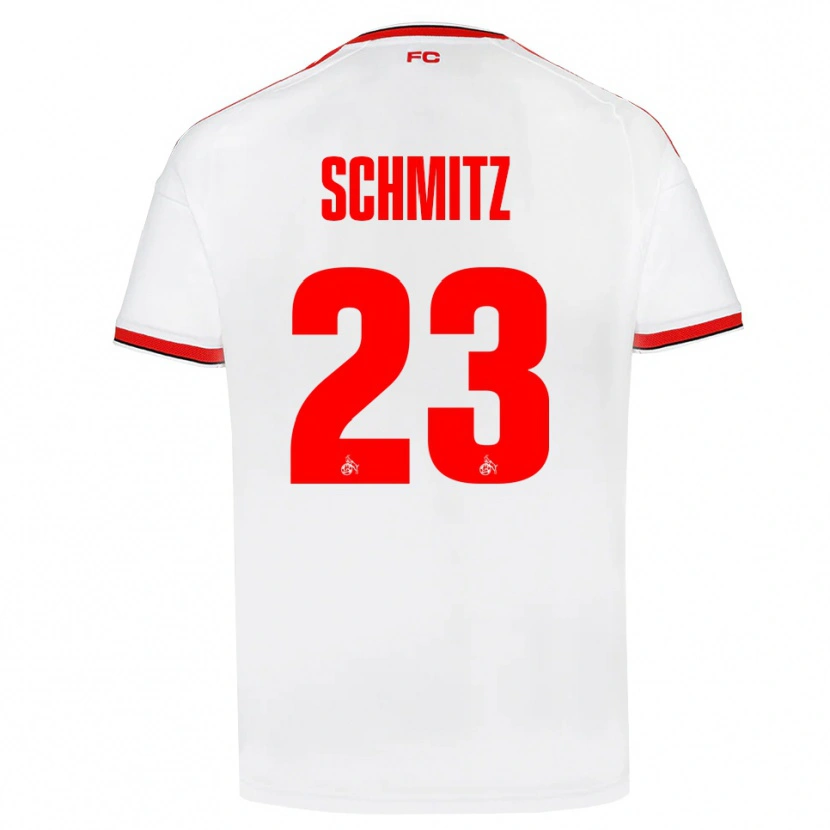 Danxen Bambino Maglia Timo Schmitz #23 Bianco Rosso Nero Kit Gara Home 2026/27 Maglietta