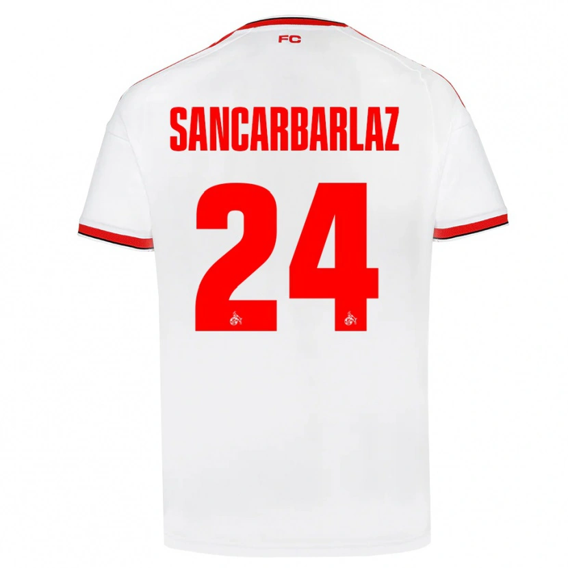 Danxen Bambino Maglia Keyhan Sancarbarlaz #24 Bianco Rosso Nero Kit Gara Home 2026/27 Maglietta