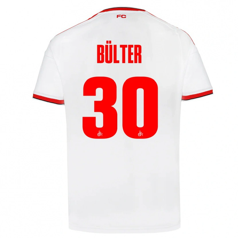 Danxen Bambino Maglia Marius Bülter #30 Bianco Rosso Nero Kit Gara Home 2026/27 Maglietta